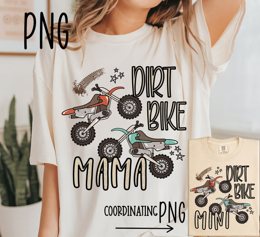 Dirt Bike Mama & Mini PNG Bundle