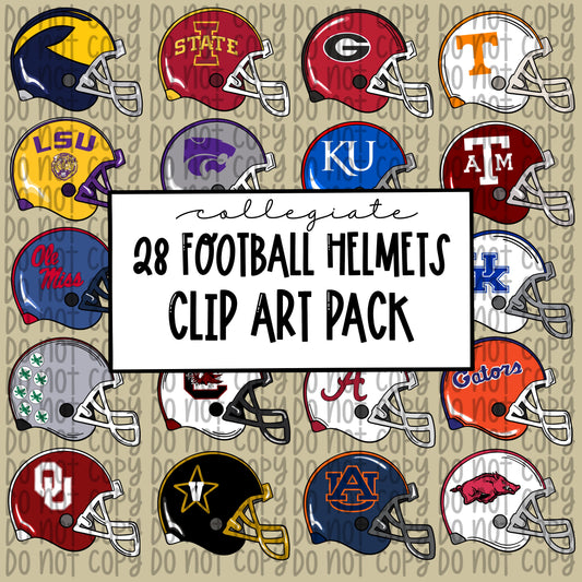 College Football Helmets ClipArt