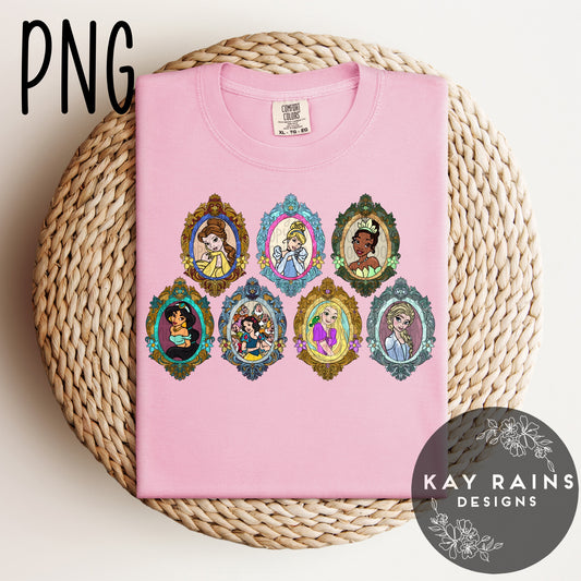 Framed Princesses PNG