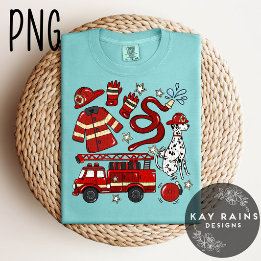 Firefighter PNG Red
