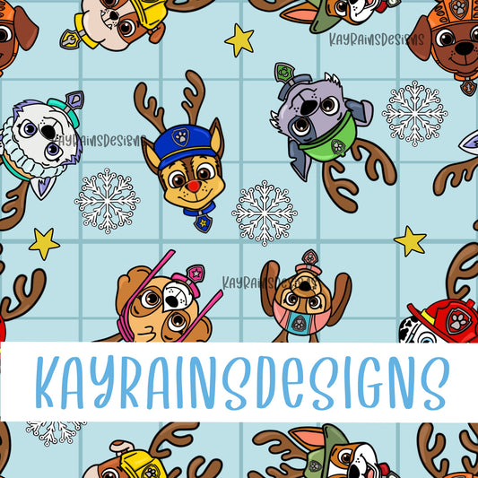 Puppy Christmas Reindeer