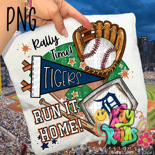 Tigers Run It Home PNG