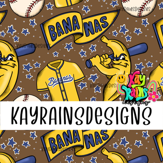 Bananas Baseball Seamless
