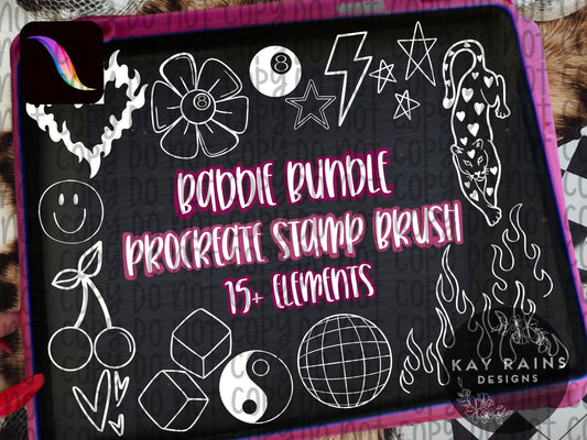 Baddie Procreate Stamp Brush