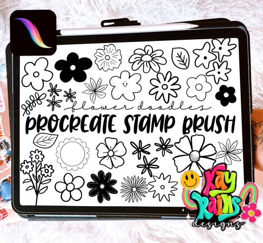 Flower Doodles Stamp Brush