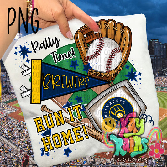 Brewers Run It Home PNG
