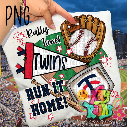 Twins Run It Home PNG