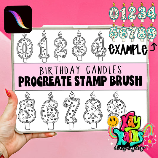 Birthday Candles - Procreate Stamp Brush
