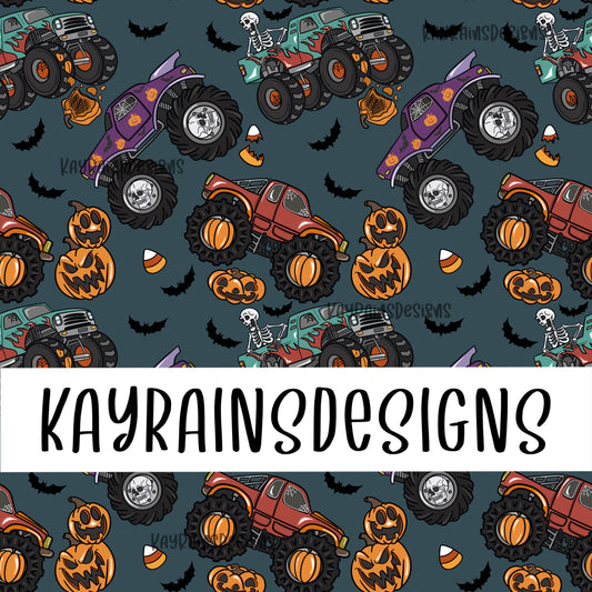 Halloween Monster Truck - Blue