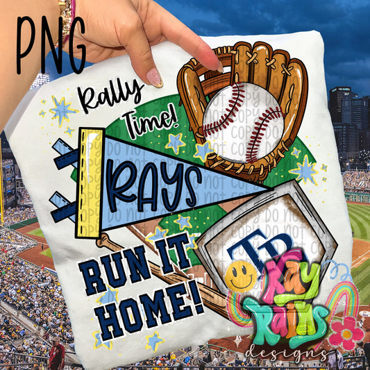 Rays Run It Home PNG
