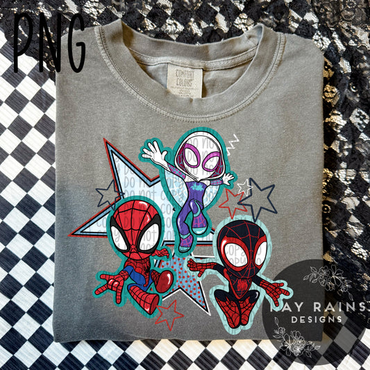 Superhero friends PNG