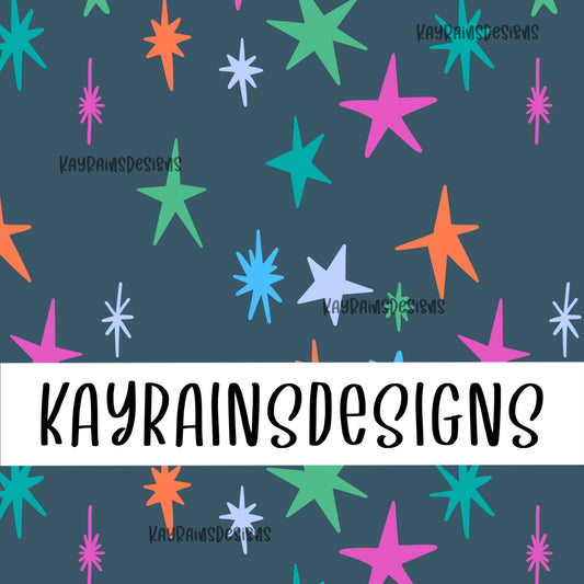 Whimsy Blue Stars