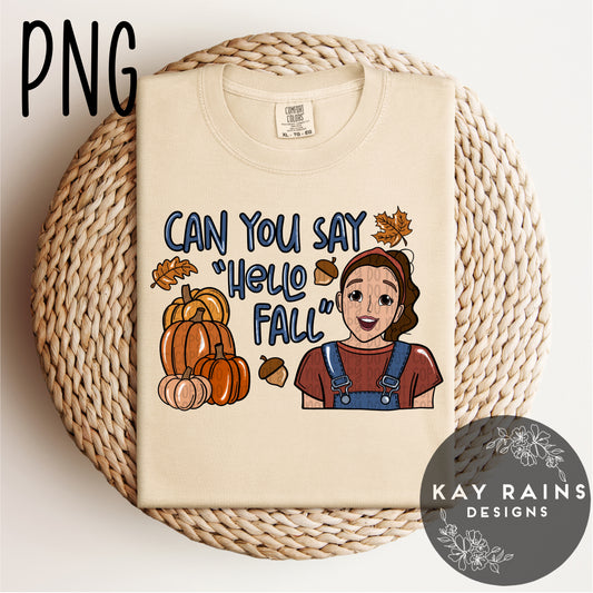 Rachel Hello Fall PNG