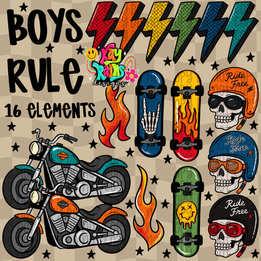 Boys Rule - ClipArt