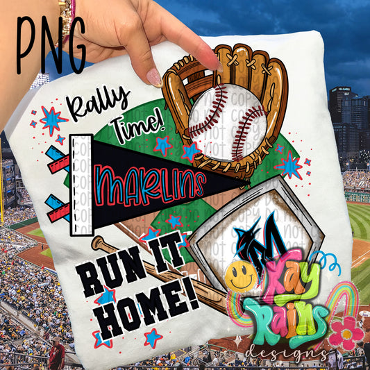 Marlins Run It Home PNG