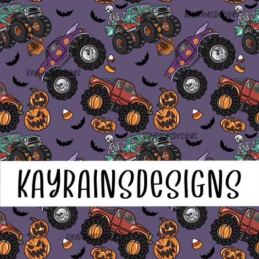 Halloween Monster Truck - Purple
