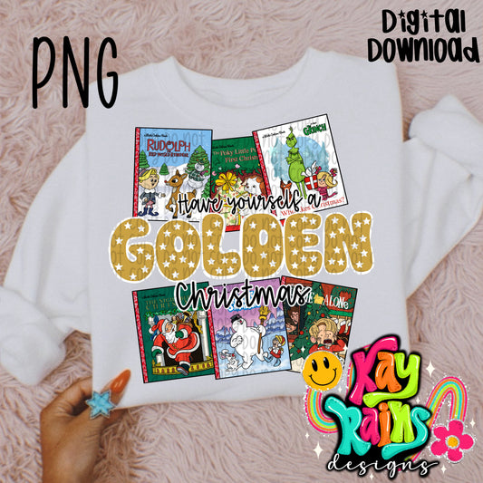 Golden Christmas PNG