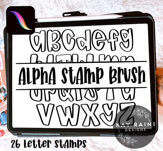 Bubble Letters Stamp Brush
