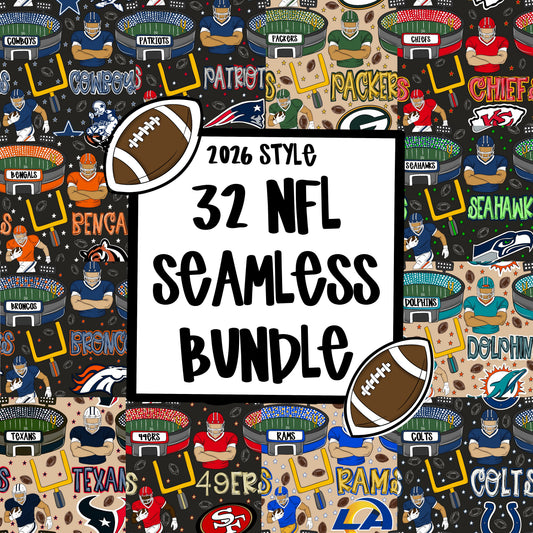 2026 NFL Football Seamless Bundle