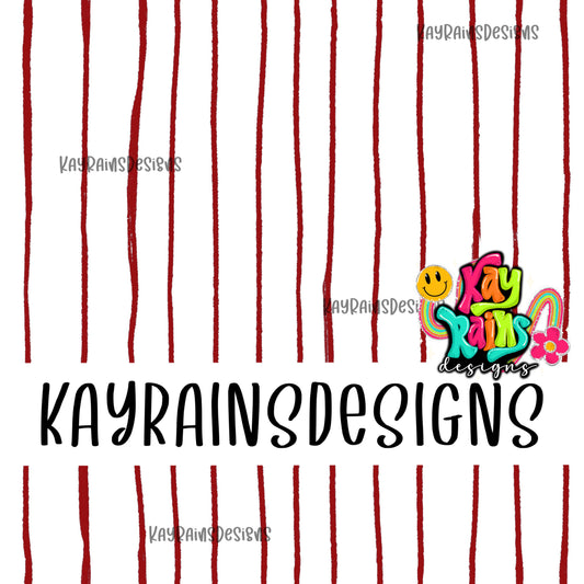 Red Baseball Stripes Seamless