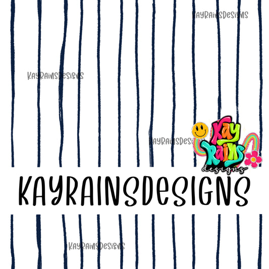 Navy Baseball Stripes Seamless