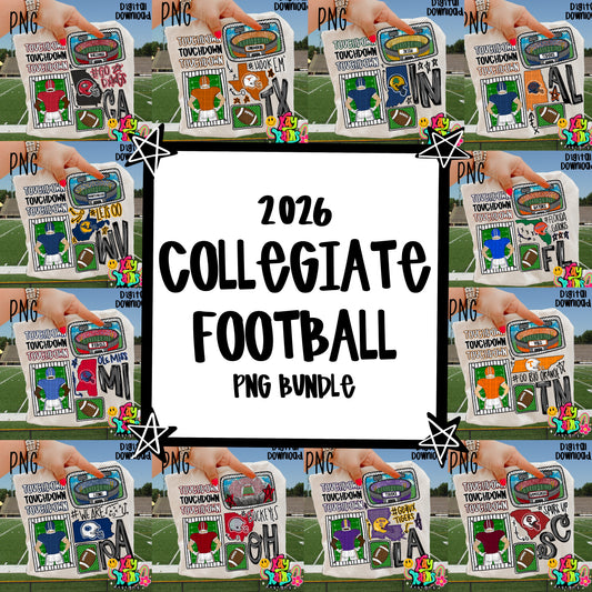Collegiate Football PNG bundle