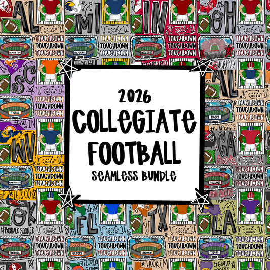 Collegiate Football Seamless bundle