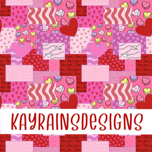 Valentines Patchwork - Seamless